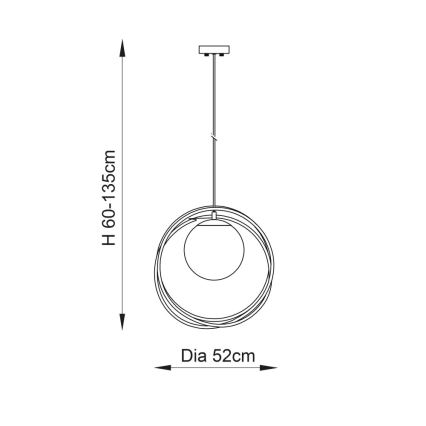 Endon 92488 - Lámpara colgante con cable EMILIO 1xE27/10W/230V dorado/blanco