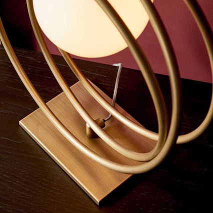 Endon 92491 - Lámpara de mesa EMILIO 1xG9/3W/230V dorada/blanca