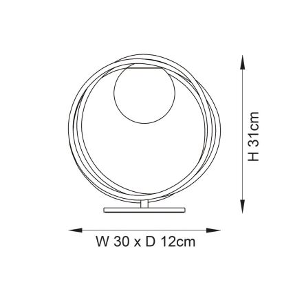 Endon 92491 - Lámpara de mesa EMILIO 1xG9/3W/230V dorada/blanca