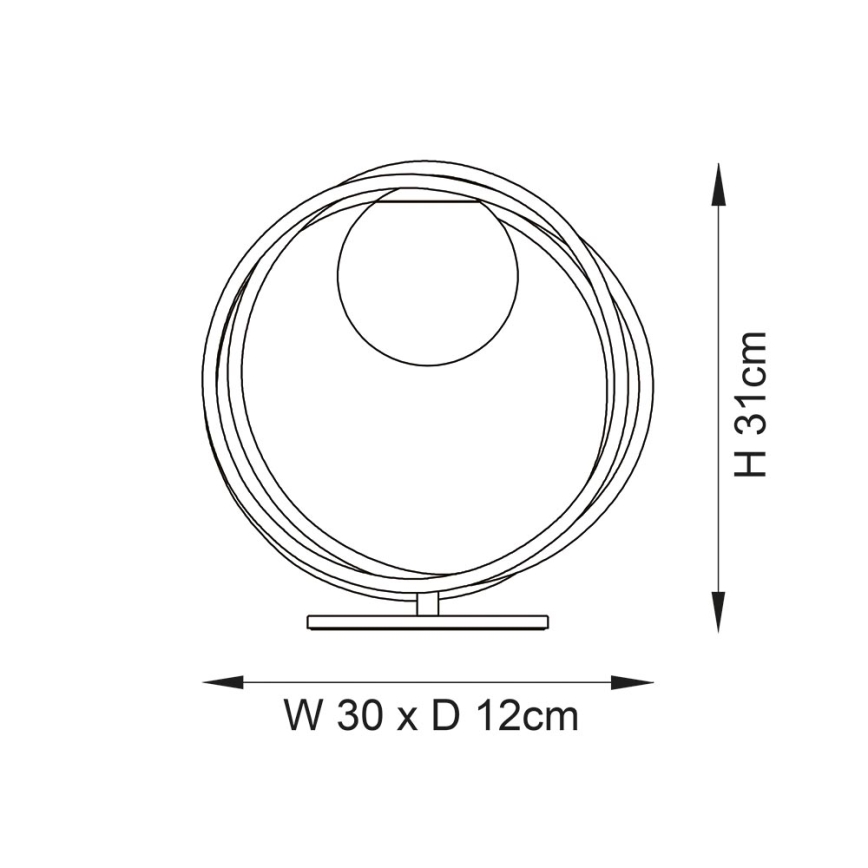 Endon 92491 - Lámpara de mesa EMILIO 1xG9/3W/230V dorada/blanca