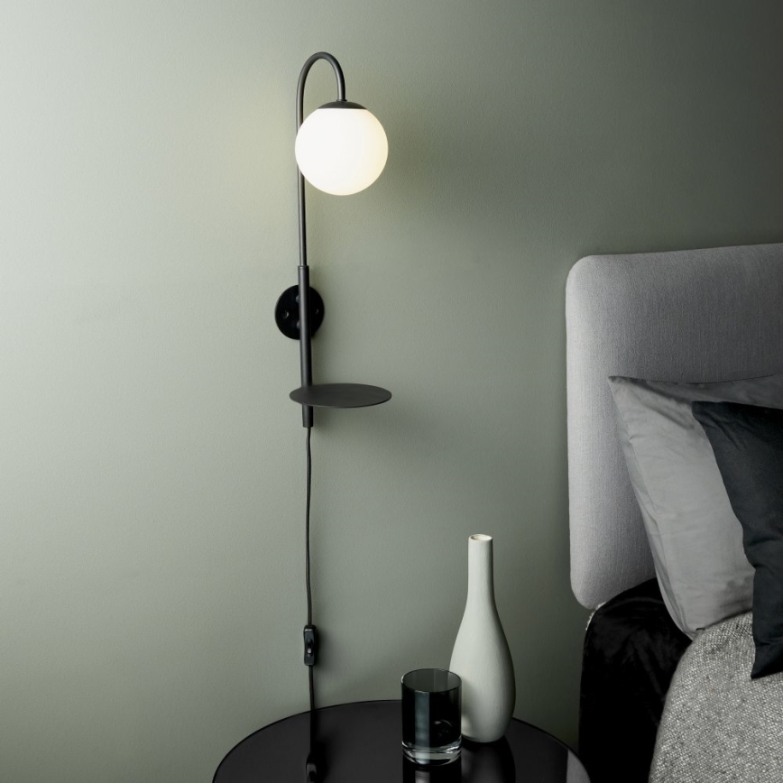 Endon 92726 - Aplique de pared HALO 1xG9/3W/230V negro