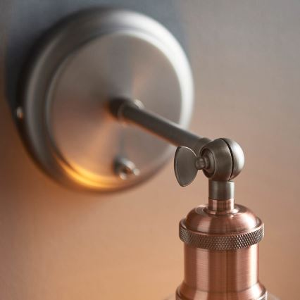 Endon 92874 - Foco de pared HAL 1xE27/10W/230V bronce/cobre/transparente