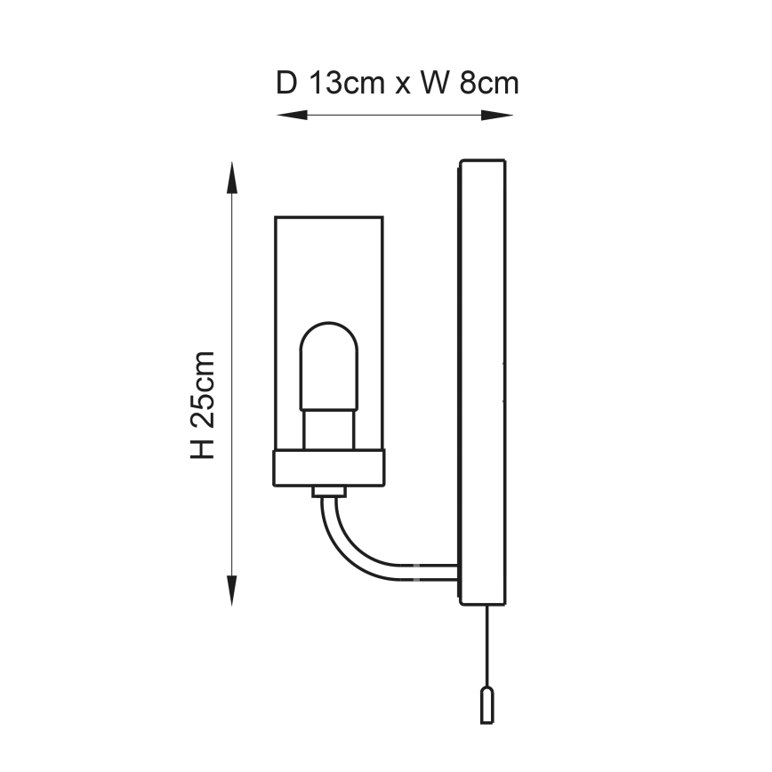Endon 92960 - Aplique de pared para baño EDREA 1xG9/3W/230V IP44 cromo brillante