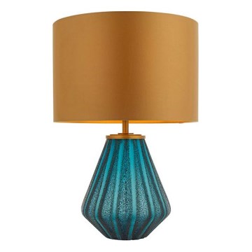 Endon 93059 - Lámpara de sobremesa ALYSSIA 1xE27/10W/230V dorada/azul