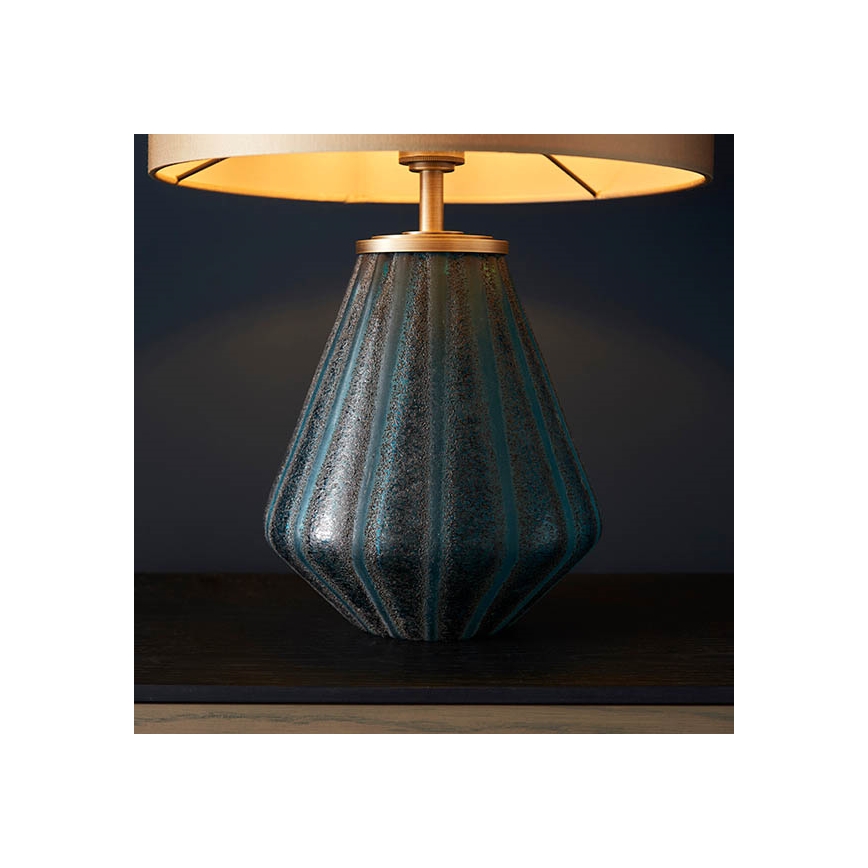 Endon 93059 - Lámpara de sobremesa ALYSSIA 1xE27/10W/230V dorada/azul