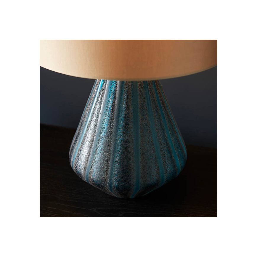 Endon 93059 - Lámpara de sobremesa ALYSSIA 1xE27/10W/230V dorada/azul