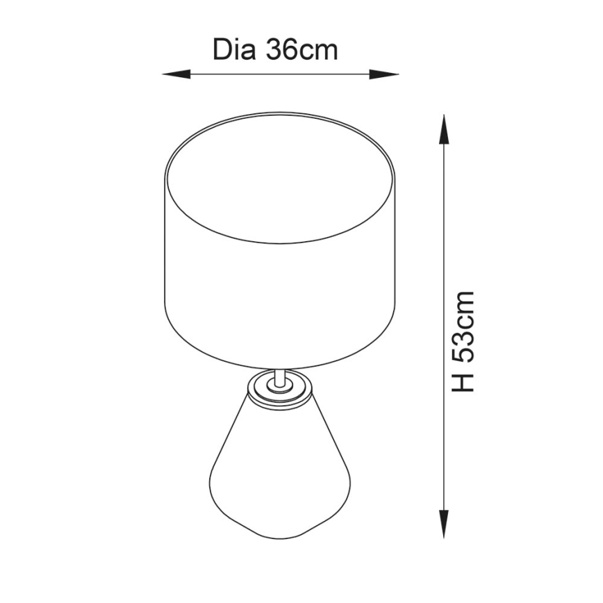 Endon 93059 - Lámpara de sobremesa ALYSSIA 1xE27/10W/230V dorada/azul