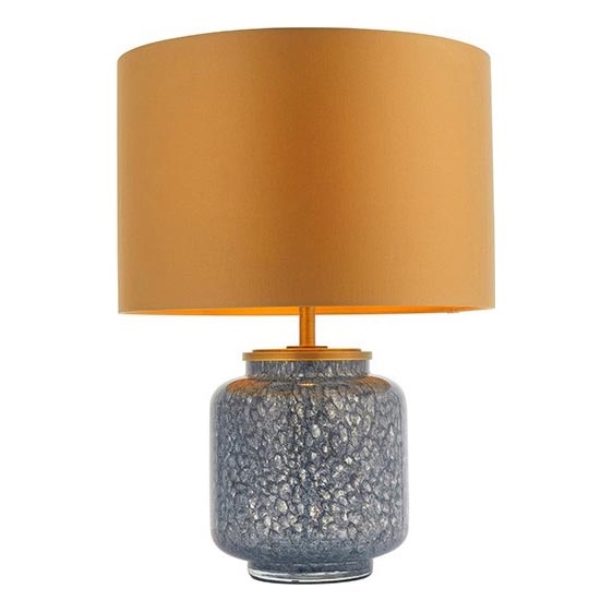 Endon 93067 - Lámpara de mesa ZINNIA 1xE27/10W/230V azul/dorada