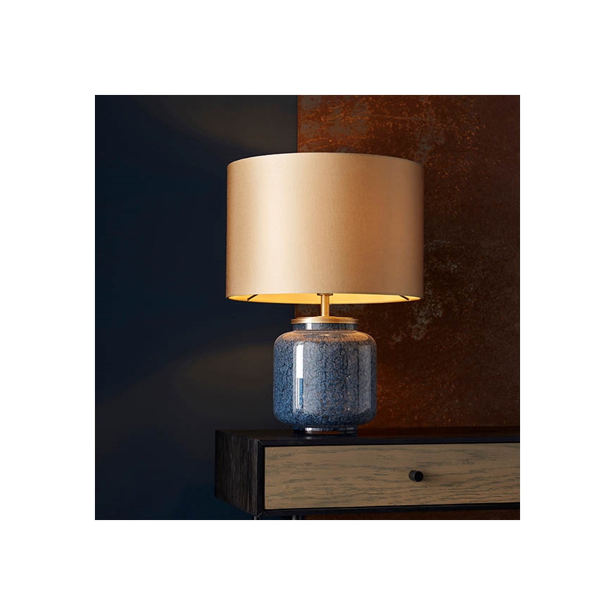 Endon 93067 - Lámpara de mesa ZINNIA 1xE27/10W/230V azul/dorada