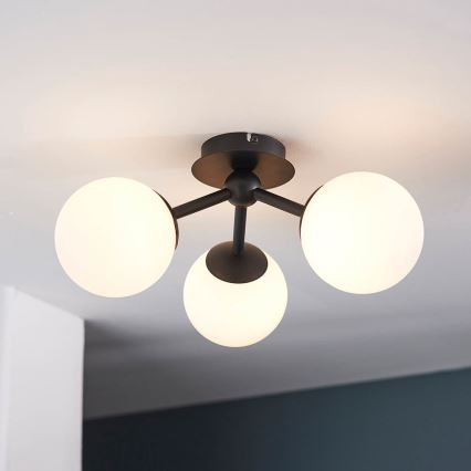 Endon 93489 - Plafón de techo para baño FRIO 3xG9/3W/230V IP44 negro