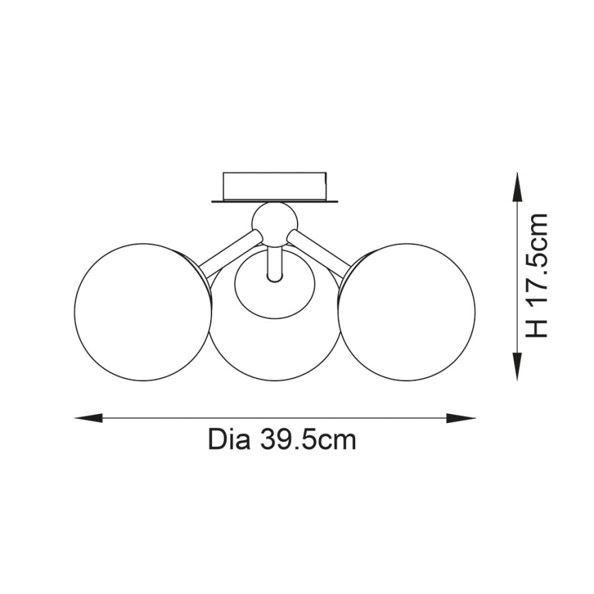 Endon 93489 - Plafón de techo para baño FRIO 3xG9/3W/230V IP44 negro