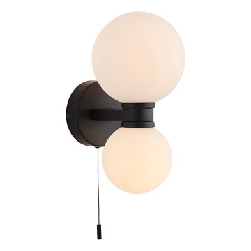 Endon 93523 - Aplique mural para baño PULSA 2xG9/3W/230V IP44 negro