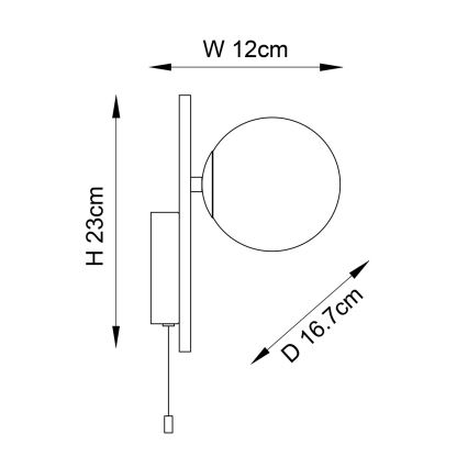 Endon 94080 - Aplique de pared para baño SPA 1xG9/3W/230V IP44 cromo brillante