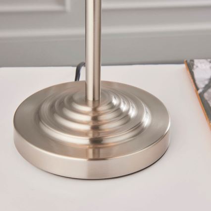 Endon 94369 - Lámpara de mesa HIGHCLERE 3xE14/18W/230V beige/cromo mate diá. 32 cm