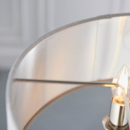Endon 94377 - Lámpara colgante con cadena HIGHCLERE 3xE14/40W/230V gris/cromo brillante diá. 45 cm