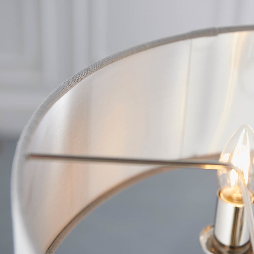 Endon 94377 - Lámpara colgante con cadena HIGHCLERE 3xE14/40W/230V gris/cromo brillante diá. 45 cm