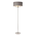 Endon 94378 - Lámpara de pie HIGHCLERE 1xE14/40W/230V gris/cromo brillante diá. 47 cm