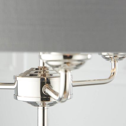 Endon 94378 - Lámpara de pie HIGHCLERE 1xE14/40W/230V gris/cromo brillante diá. 47 cm