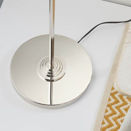 Endon 94378 - Lámpara de pie HIGHCLERE 1xE14/40W/230V gris/cromo brillante diá. 47 cm