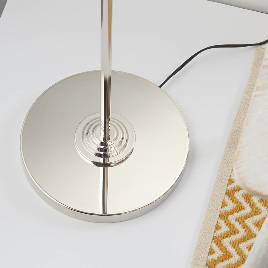 Endon 94378 - Lámpara de pie HIGHCLERE 1xE14/40W/230V gris/cromo brillante diá. 47 cm