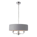 Endon 94394 - Lámpara colgante con cadena HIGHCLERE 3xE14/40W/230V gris oscuro/cromo brillante diá. 45 cm