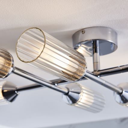 Endon 95045 - Lámpara de techo para el baño NATORI 6xG9/3W/230V IP44 cromo brillante