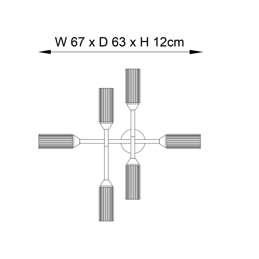 Endon 95045 - Lámpara de techo para el baño NATORI 6xG9/3W/230V IP44 cromo brillante