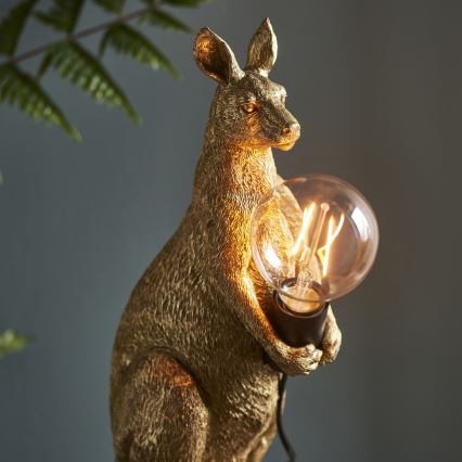 Endon 95075 - Lámpara de mesa KANGAROO 1xE27/10W/230V dorada