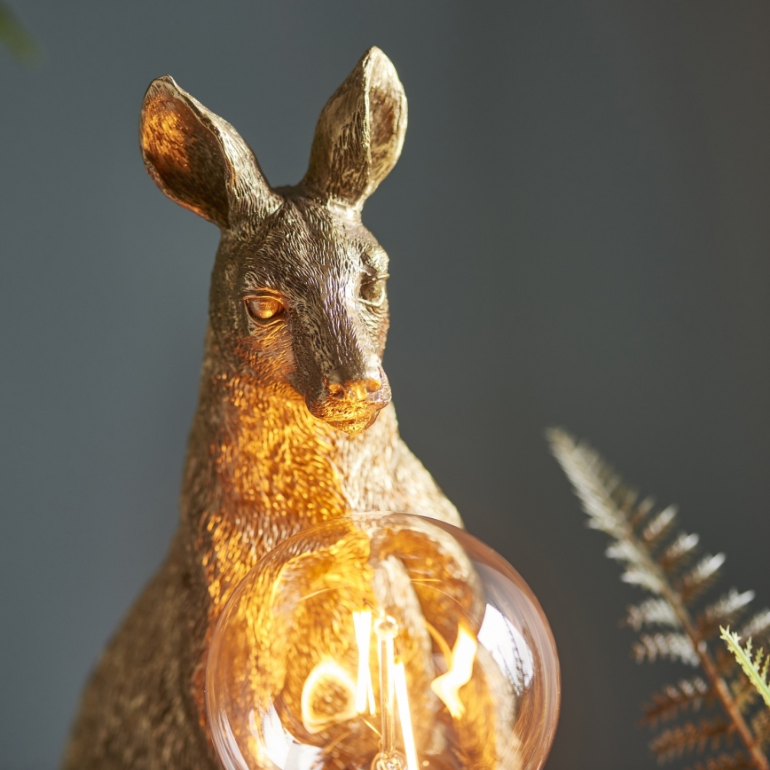 Endon 95075 - Lámpara de mesa KANGAROO 1xE27/10W/230V dorada