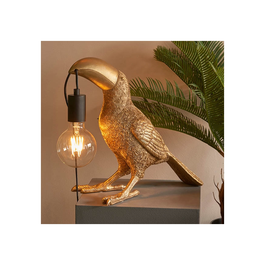 Endon 95077 - Lámpara de mesa TOCO TOUCAN 1xE27/10W/230V dorado