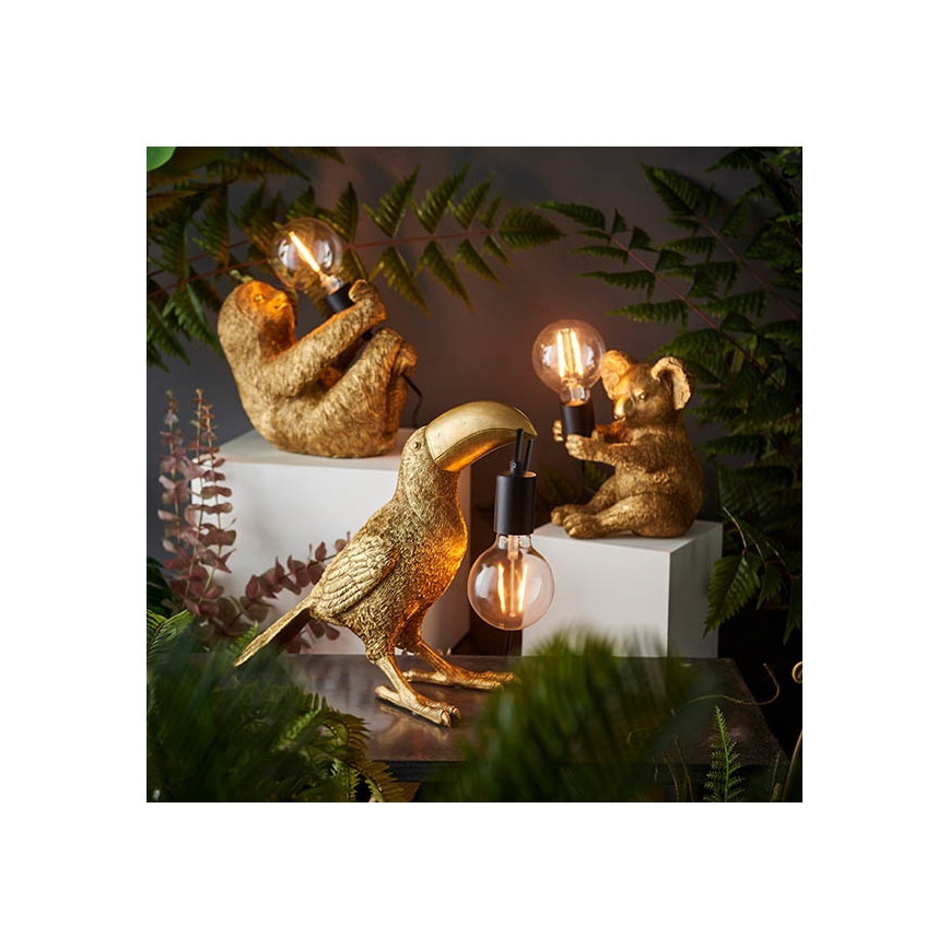 Endon 95077 - Lámpara de mesa TOCO TOUCAN 1xE27/10W/230V dorado