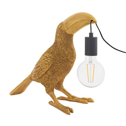 Endon 95077 - Lámpara de mesa TOCO TOUCAN 1xE27/10W/230V dorado