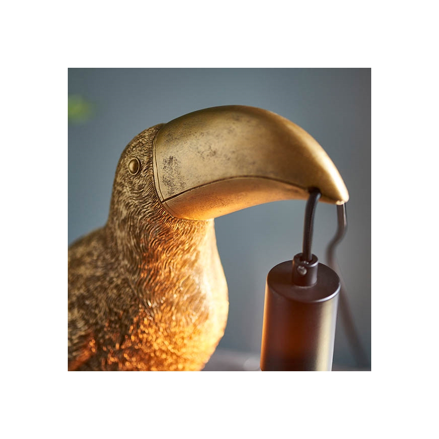 Endon 95077 - Lámpara de mesa TOCO TOUCAN 1xE27/10W/230V dorado
