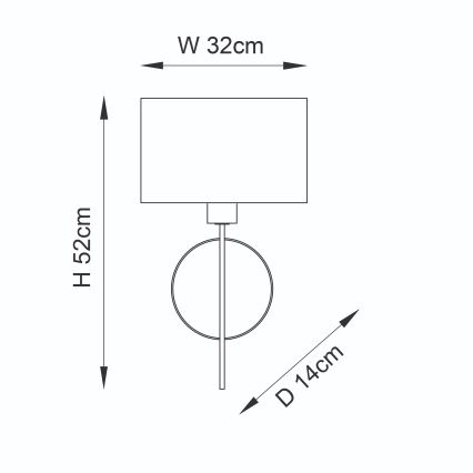 Endon 95218 - Lámpara de pared 1xE27/10W/230V azul/latón