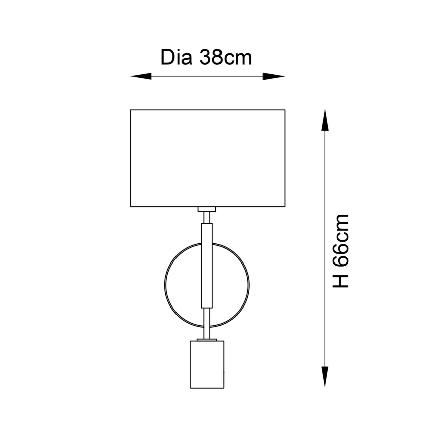 Endon 95225 - Lámpara de mesa 1xE27/10W/230V azul/gris/negro