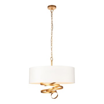 Endon 95268 - Lámpara de araña con cadena 3xE14/6W/230V Ø 60 cm blanco/latón