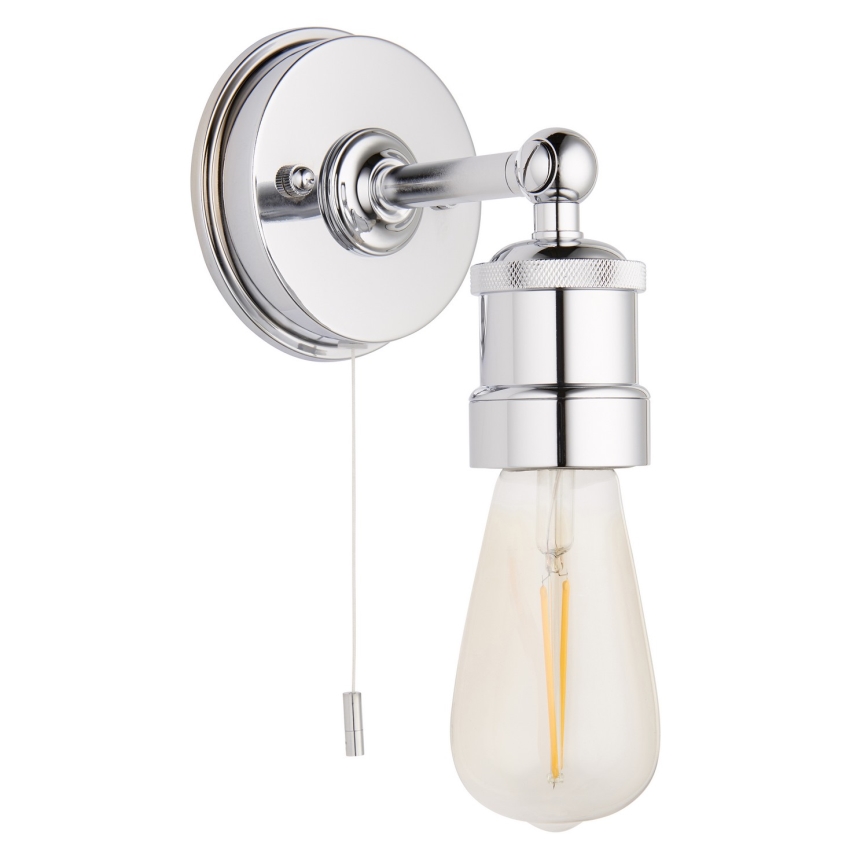 Endon 95505 - Aplique de pared para baño MILLER 1xE27/6W/230V IP44 cromo brillante