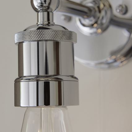 Endon 95505 - Aplique de pared para baño MILLER 1xE27/6W/230V IP44 cromo brillante