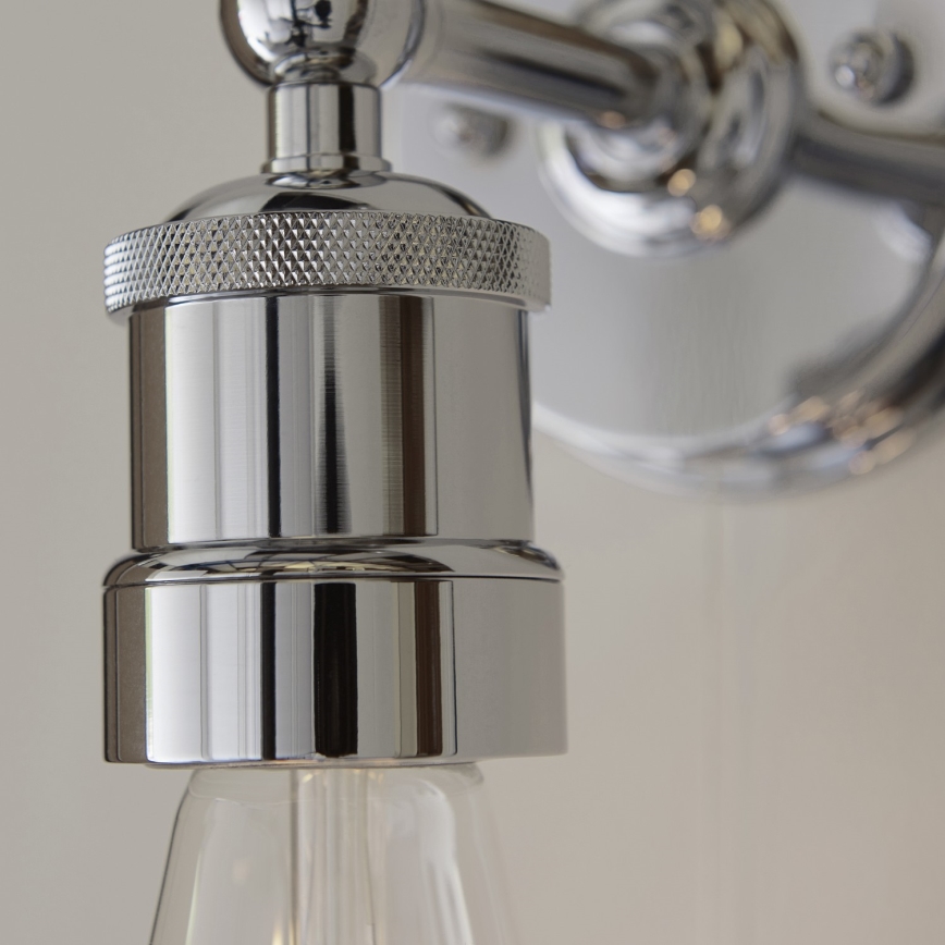 Endon 95505 - Aplique de pared para baño MILLER 1xE27/6W/230V IP44 cromo brillante