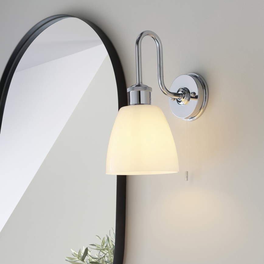 Endon 95506 - Aplique de pared para baño PIPER 1xE27/10W/230V IP44 cromo brillante