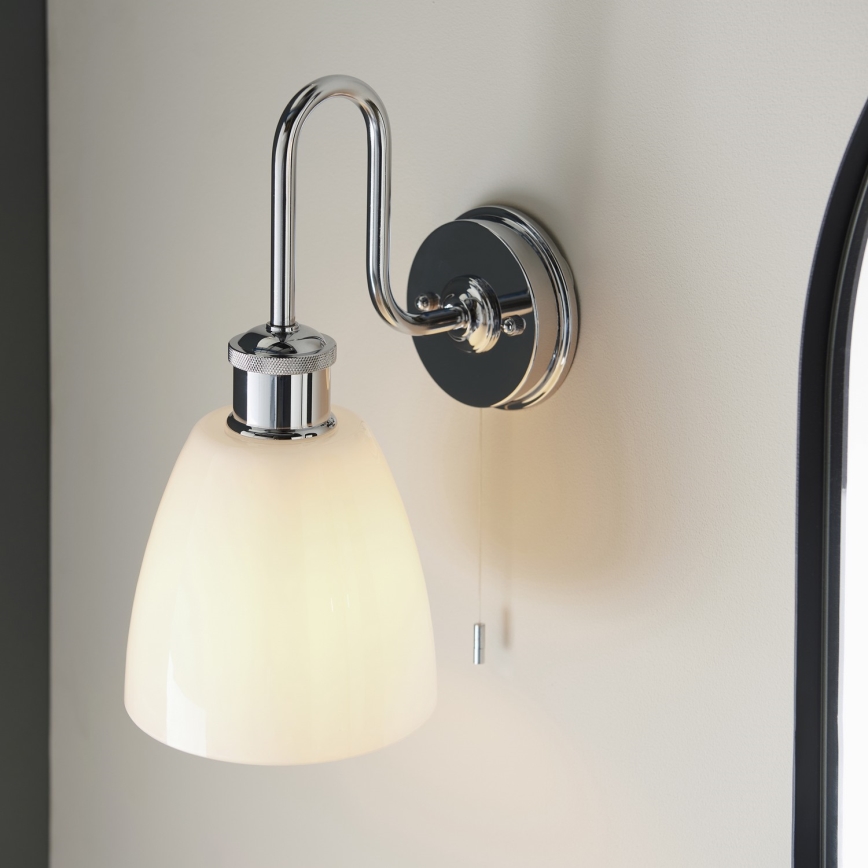 Endon 95506 - Aplique de pared para baño PIPER 1xE27/10W/230V IP44 cromo brillante