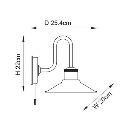 Endon 95508 - Aplique de pared para baño MARIS 1xE27/6W/230V IP44 cromo brillante