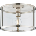 Endon 96150 - Luminaria de techo HOPTON 1xE27/10W/230V acabado cromado brillante