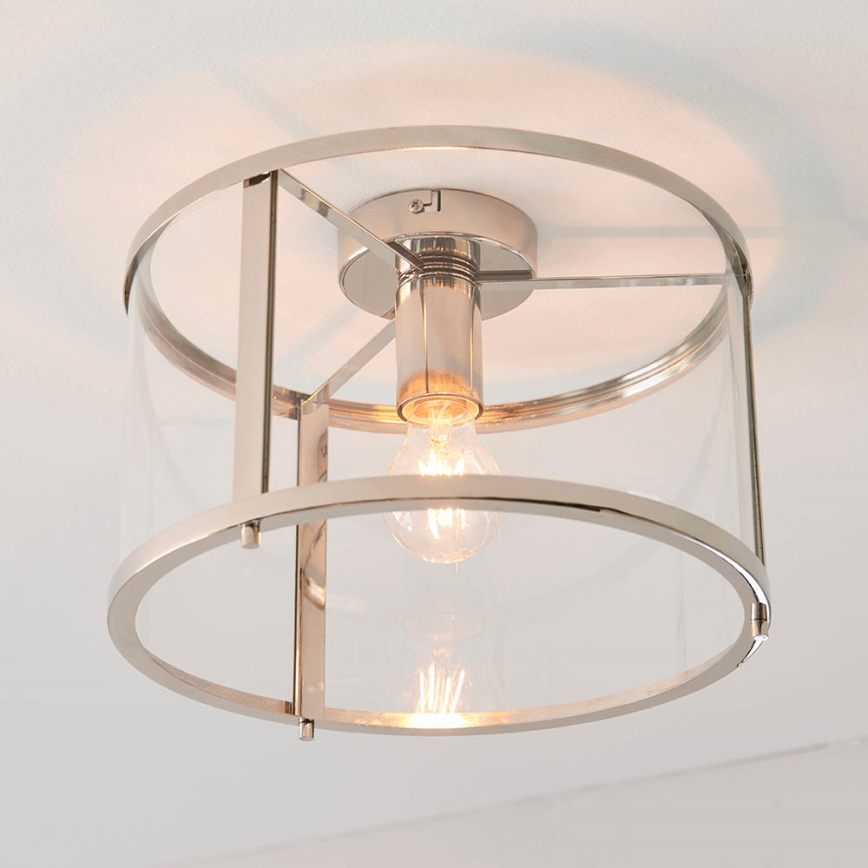 Endon 96150 - Luminaria de techo HOPTON 1xE27/10W/230V acabado cromado brillante