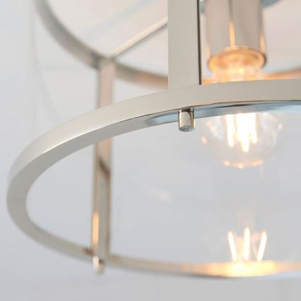 Endon 96150 - Luminaria de techo HOPTON 1xE27/10W/230V acabado cromado brillante