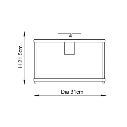 Endon 96150 - Luminaria de techo HOPTON 1xE27/10W/230V acabado cromado brillante
