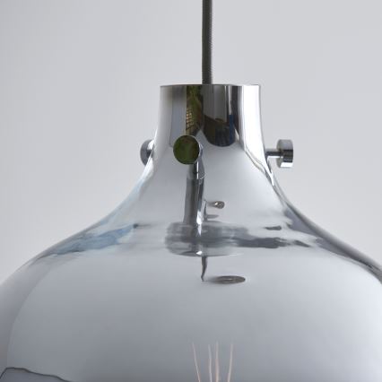 Endon 96442 - Lámpara colgante PANTHER 1xE27/10W/230V cromo brillante/ahumado