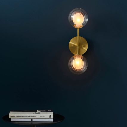 Endon 96691 - Aplique de pared NORTHWEST 2xG9/3W/230V dorado