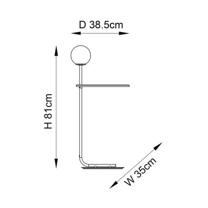 Endon 96713 - Lámpara de pie HALO 1xG9/3W/230V negra
