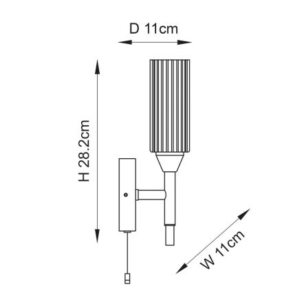 Endon 97171 - Aplique de baño NATORI 1xG9/3W/230V IP44 cromo brillante